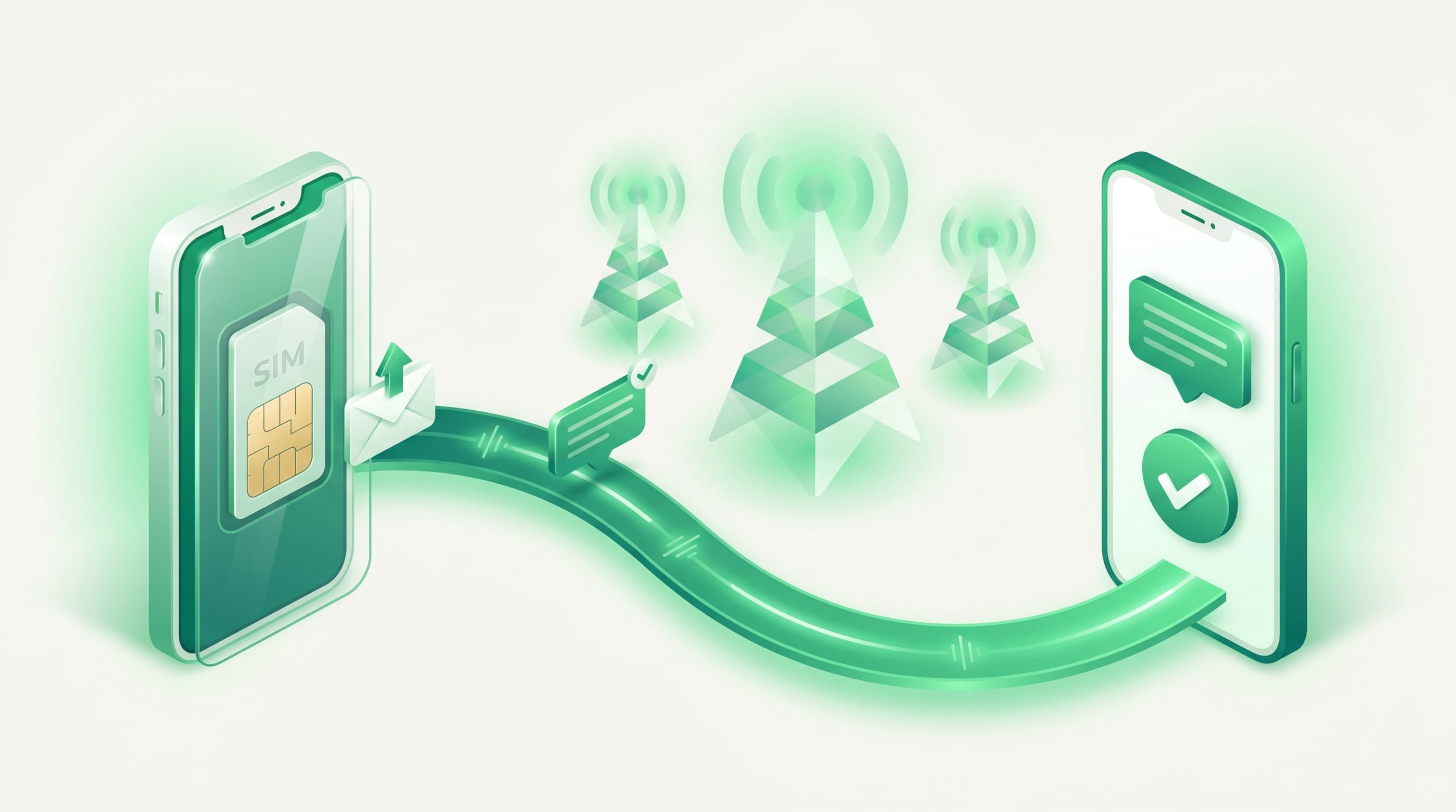A bulk SMS sent from a real SIM card travelling through Nigerian mobile networks to a delivered message